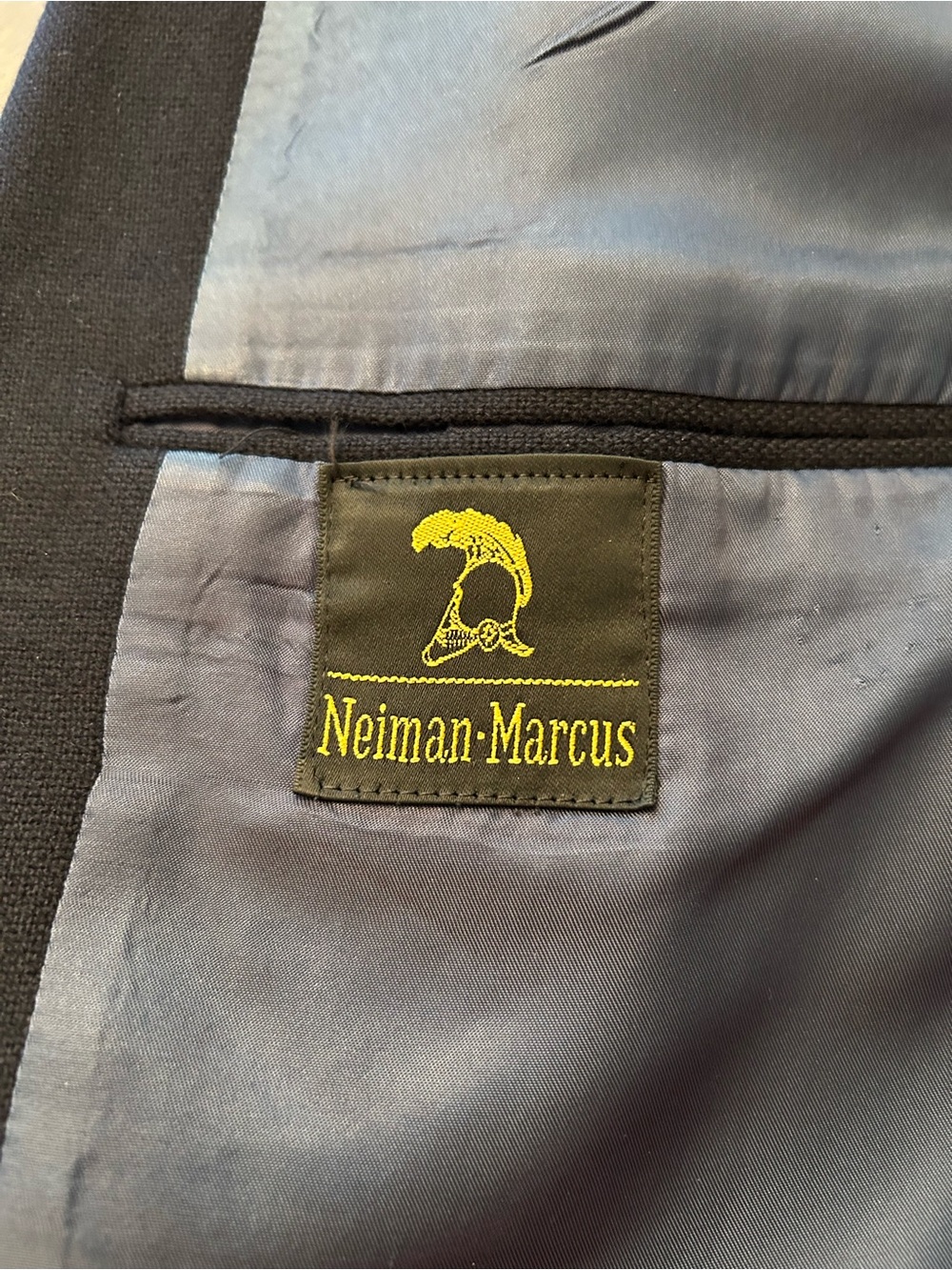 Neiman Marcus Navy Single-Breasted Men's Blazer 💯 % cashmere - Picture 7 of 12